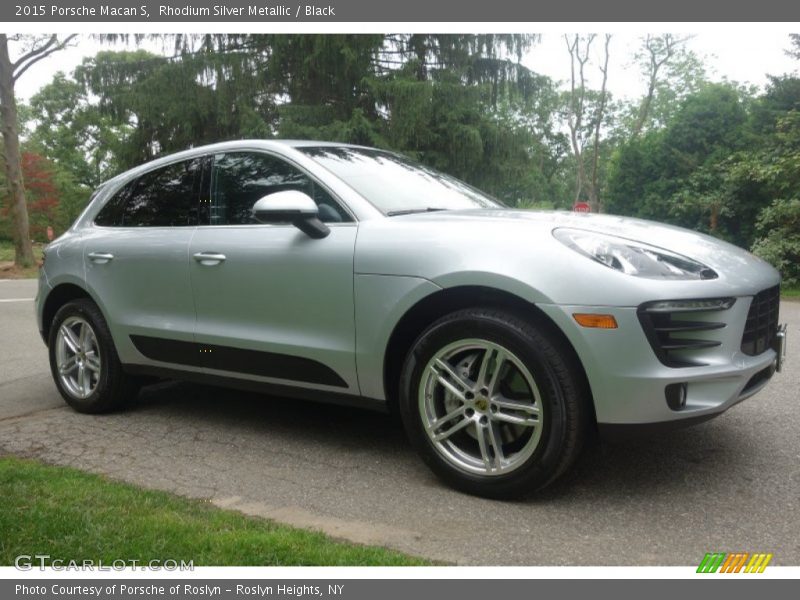 Rhodium Silver Metallic / Black 2015 Porsche Macan S