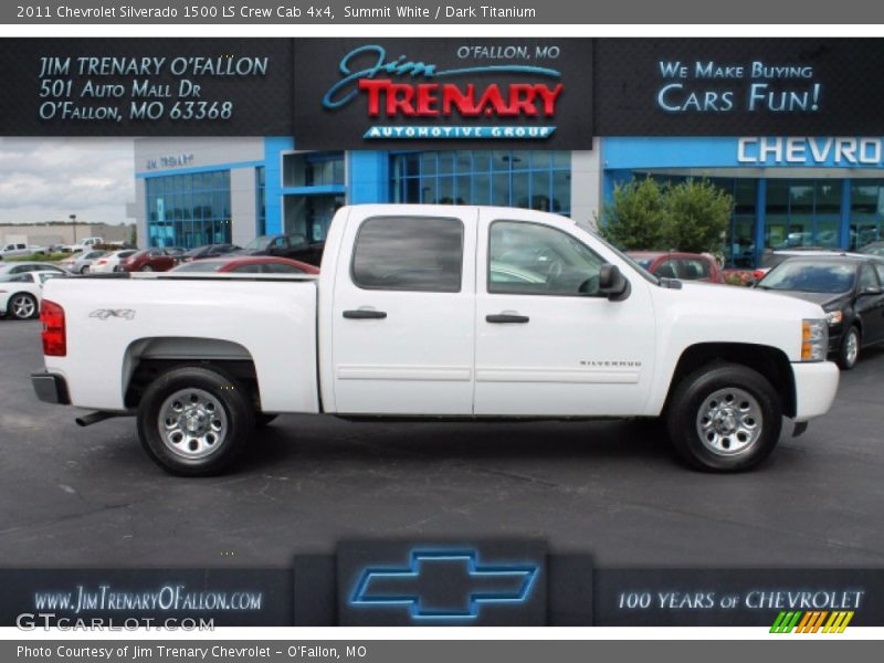 Summit White / Dark Titanium 2011 Chevrolet Silverado 1500 LS Crew Cab 4x4