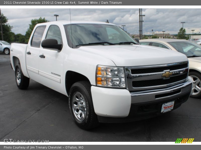Summit White / Dark Titanium 2011 Chevrolet Silverado 1500 LS Crew Cab 4x4