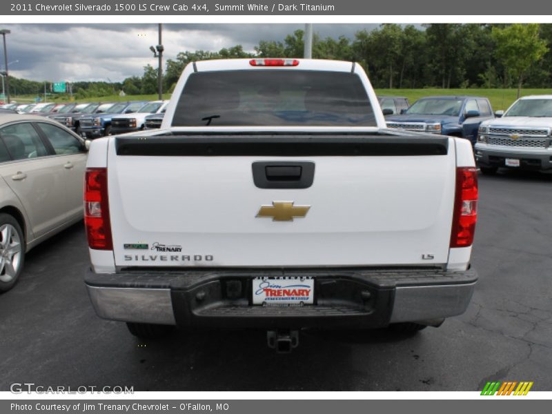 Summit White / Dark Titanium 2011 Chevrolet Silverado 1500 LS Crew Cab 4x4