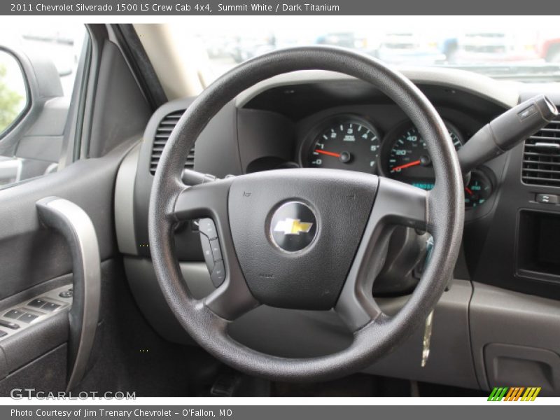 Summit White / Dark Titanium 2011 Chevrolet Silverado 1500 LS Crew Cab 4x4