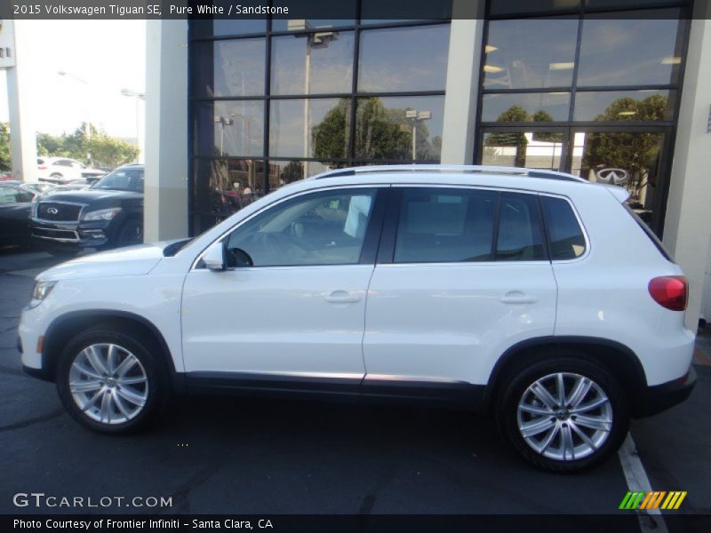 Pure White / Sandstone 2015 Volkswagen Tiguan SE