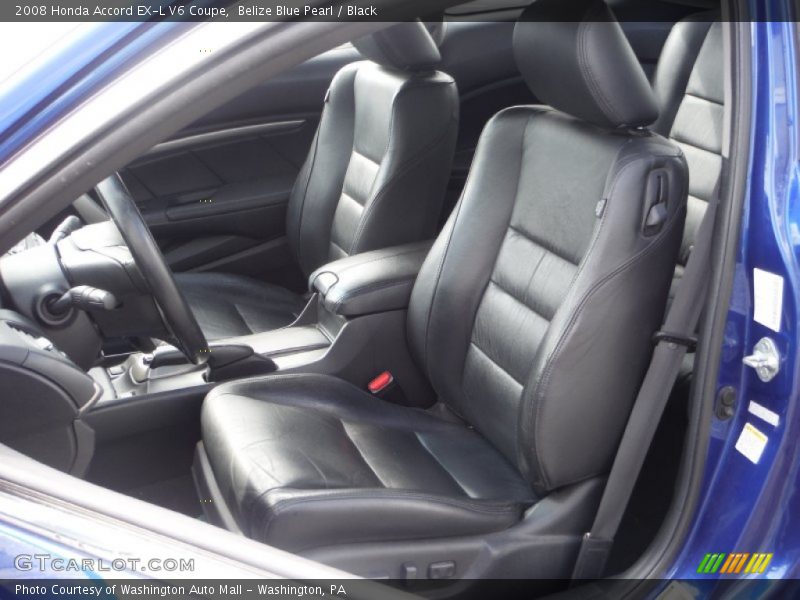 Belize Blue Pearl / Black 2008 Honda Accord EX-L V6 Coupe