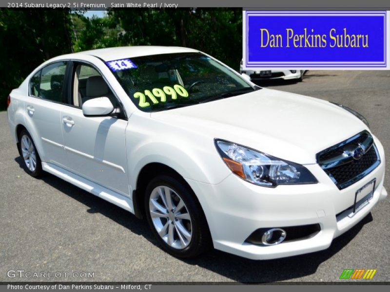 Satin White Pearl / Ivory 2014 Subaru Legacy 2.5i Premium