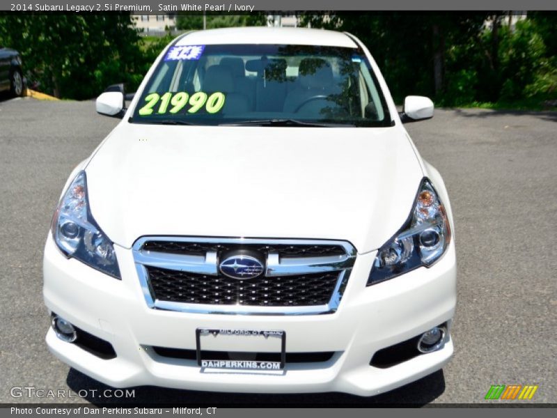 Satin White Pearl / Ivory 2014 Subaru Legacy 2.5i Premium