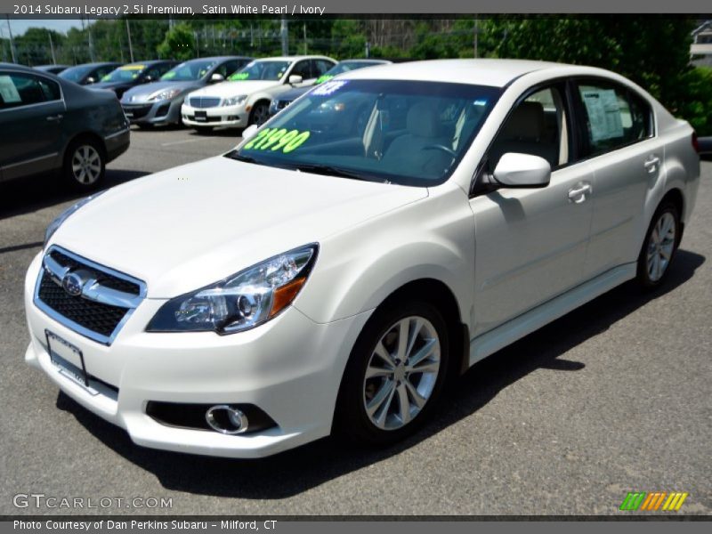 Satin White Pearl / Ivory 2014 Subaru Legacy 2.5i Premium