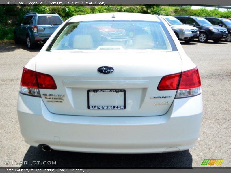 Satin White Pearl / Ivory 2014 Subaru Legacy 2.5i Premium