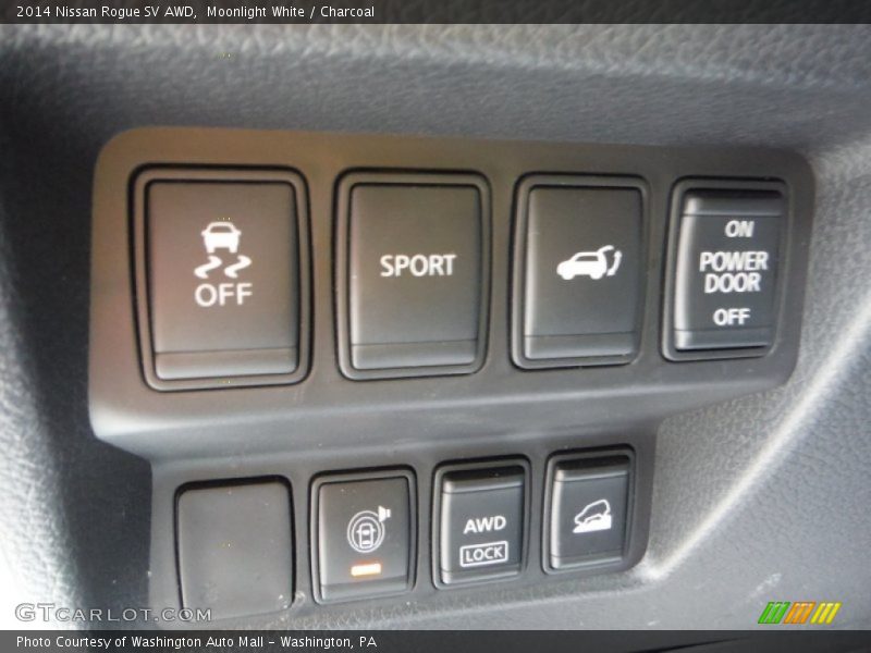 Moonlight White / Charcoal 2014 Nissan Rogue SV AWD