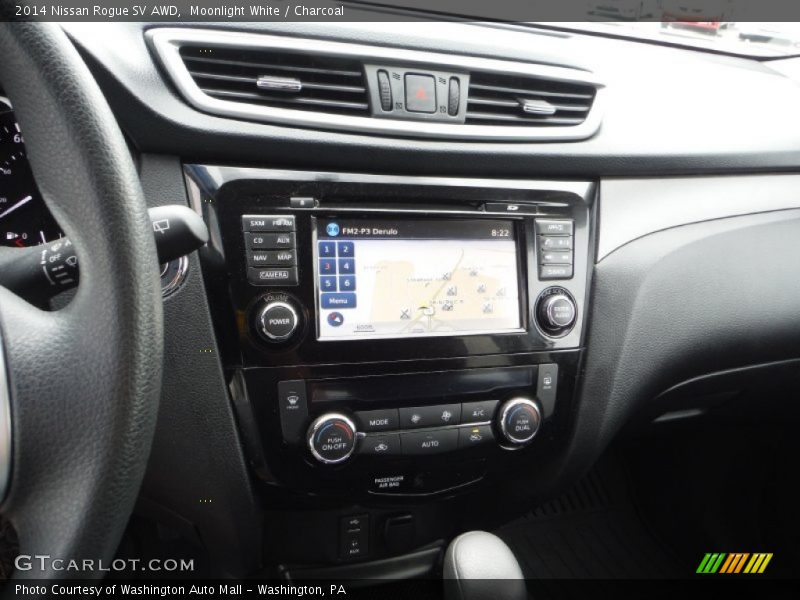 Moonlight White / Charcoal 2014 Nissan Rogue SV AWD