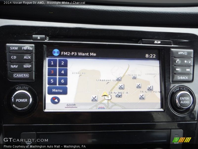 Moonlight White / Charcoal 2014 Nissan Rogue SV AWD