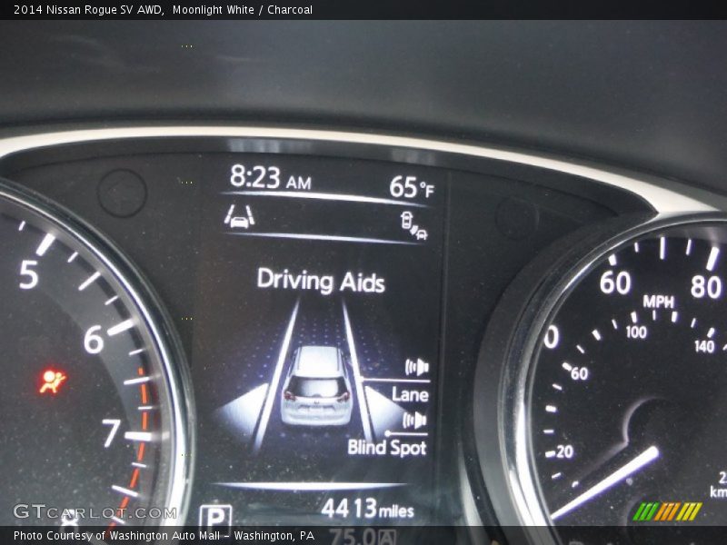 Moonlight White / Charcoal 2014 Nissan Rogue SV AWD