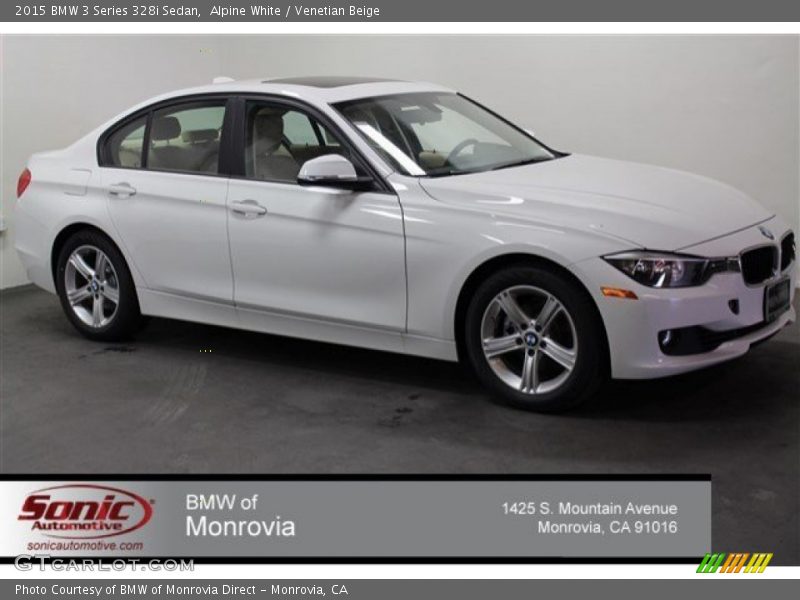 Alpine White / Venetian Beige 2015 BMW 3 Series 328i Sedan