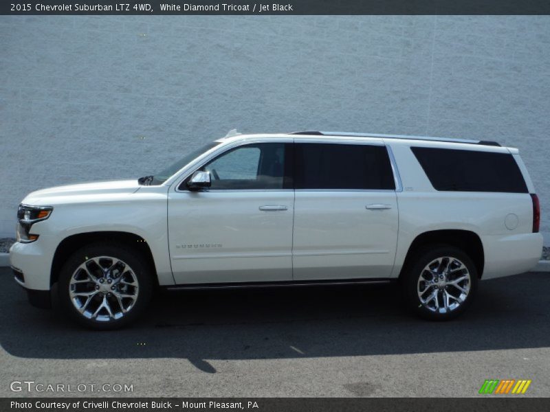 White Diamond Tricoat / Jet Black 2015 Chevrolet Suburban LTZ 4WD