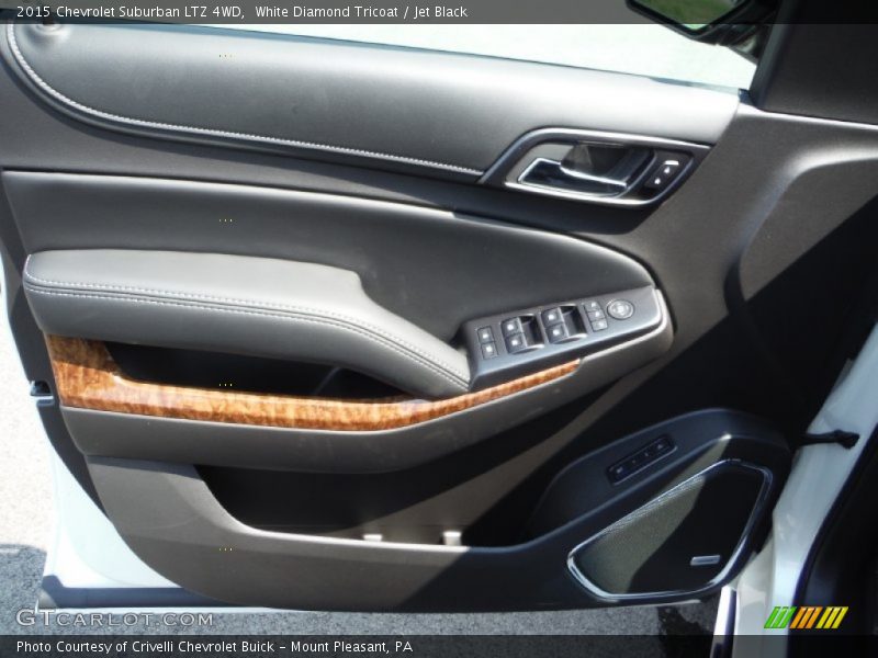 White Diamond Tricoat / Jet Black 2015 Chevrolet Suburban LTZ 4WD