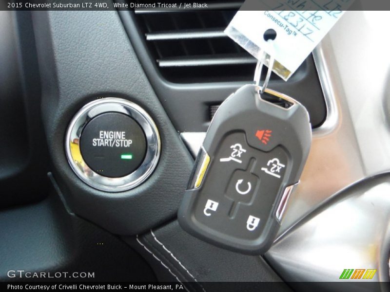 White Diamond Tricoat / Jet Black 2015 Chevrolet Suburban LTZ 4WD