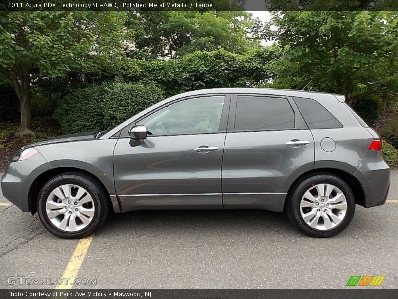 Polished Metal Metallic / Taupe 2011 Acura RDX Technology SH-AWD