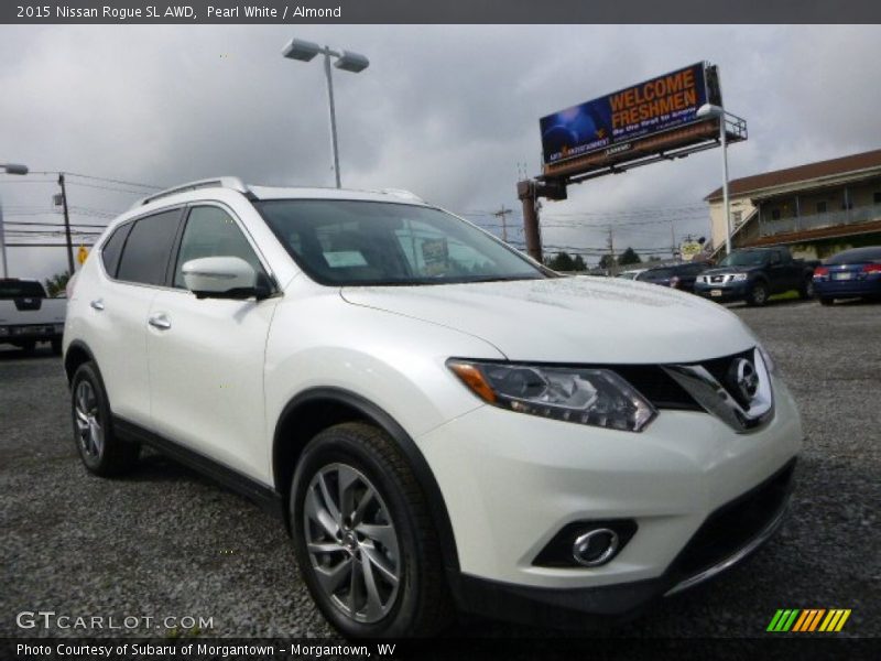 Pearl White / Almond 2015 Nissan Rogue SL AWD