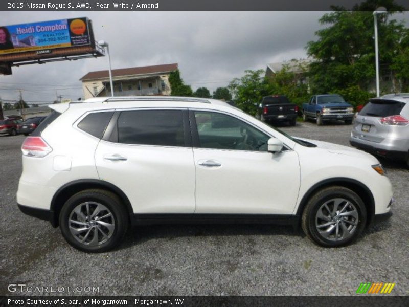 Pearl White / Almond 2015 Nissan Rogue SL AWD