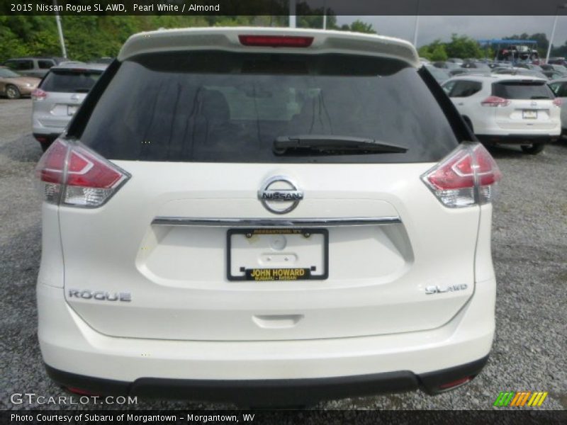 Pearl White / Almond 2015 Nissan Rogue SL AWD