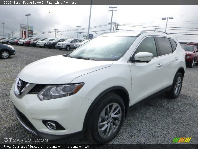 Pearl White / Almond 2015 Nissan Rogue SL AWD