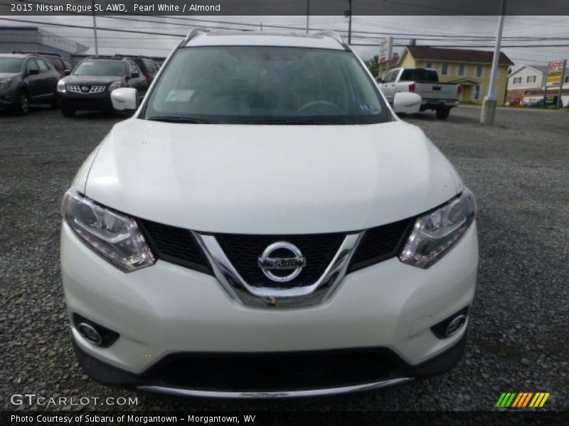 Pearl White / Almond 2015 Nissan Rogue SL AWD