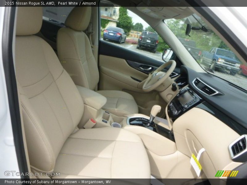 Pearl White / Almond 2015 Nissan Rogue SL AWD