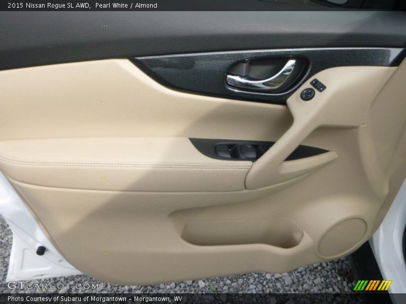 Pearl White / Almond 2015 Nissan Rogue SL AWD