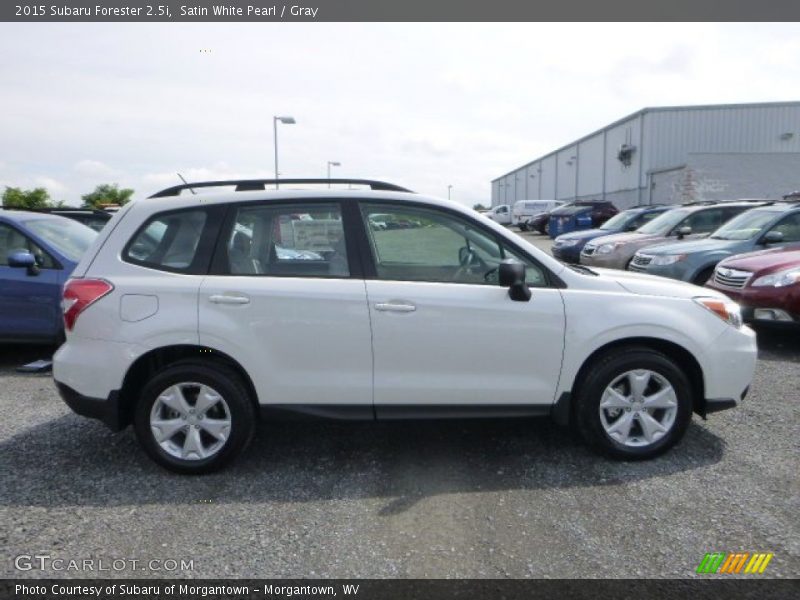 Satin White Pearl / Gray 2015 Subaru Forester 2.5i
