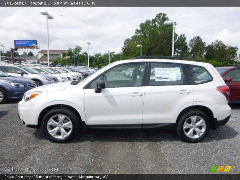 Satin White Pearl / Gray 2015 Subaru Forester 2.5i