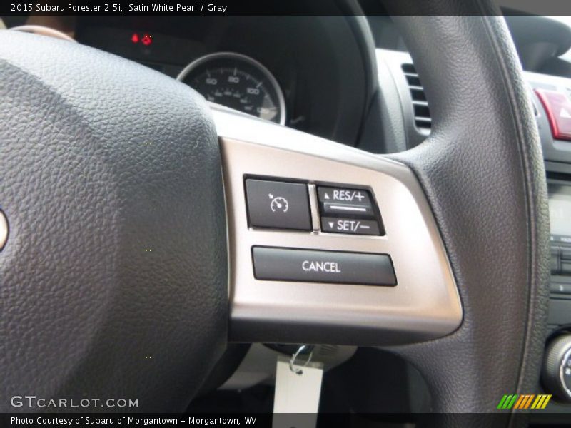 Satin White Pearl / Gray 2015 Subaru Forester 2.5i