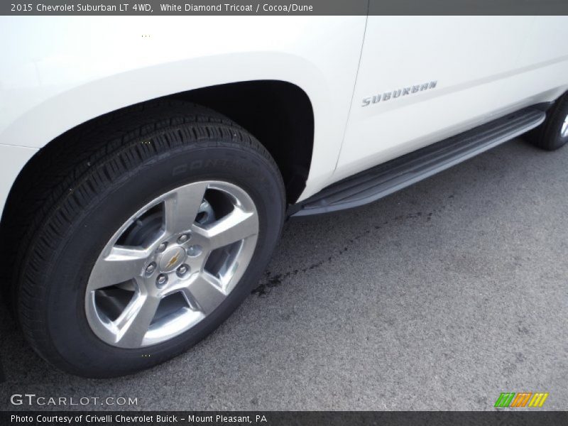 White Diamond Tricoat / Cocoa/Dune 2015 Chevrolet Suburban LT 4WD
