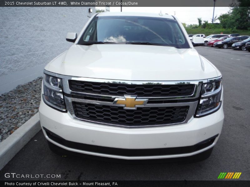 White Diamond Tricoat / Cocoa/Dune 2015 Chevrolet Suburban LT 4WD