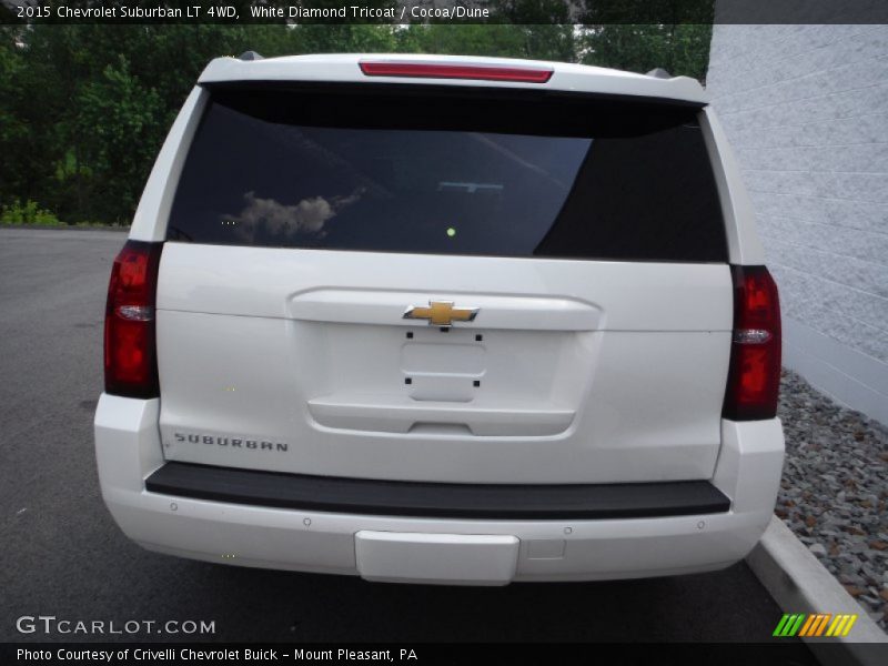 White Diamond Tricoat / Cocoa/Dune 2015 Chevrolet Suburban LT 4WD