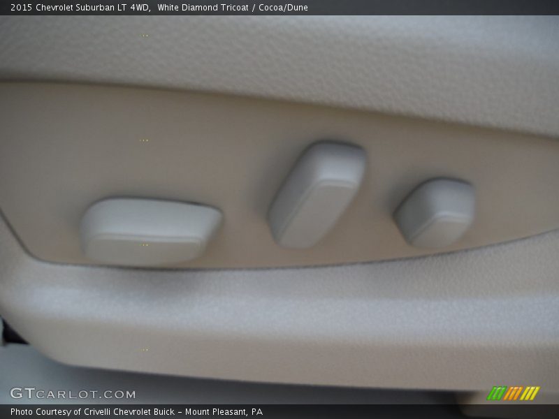 White Diamond Tricoat / Cocoa/Dune 2015 Chevrolet Suburban LT 4WD