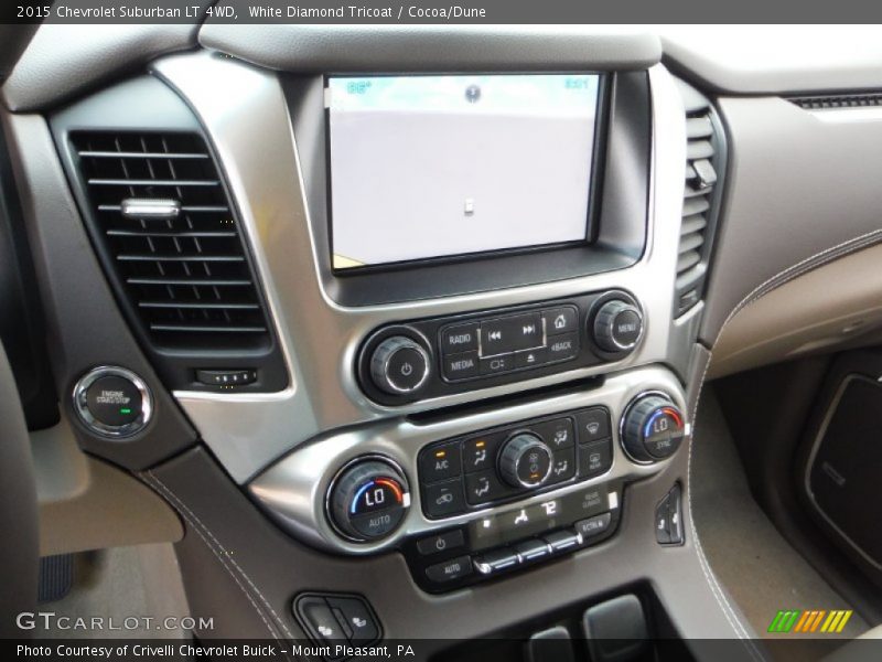 White Diamond Tricoat / Cocoa/Dune 2015 Chevrolet Suburban LT 4WD