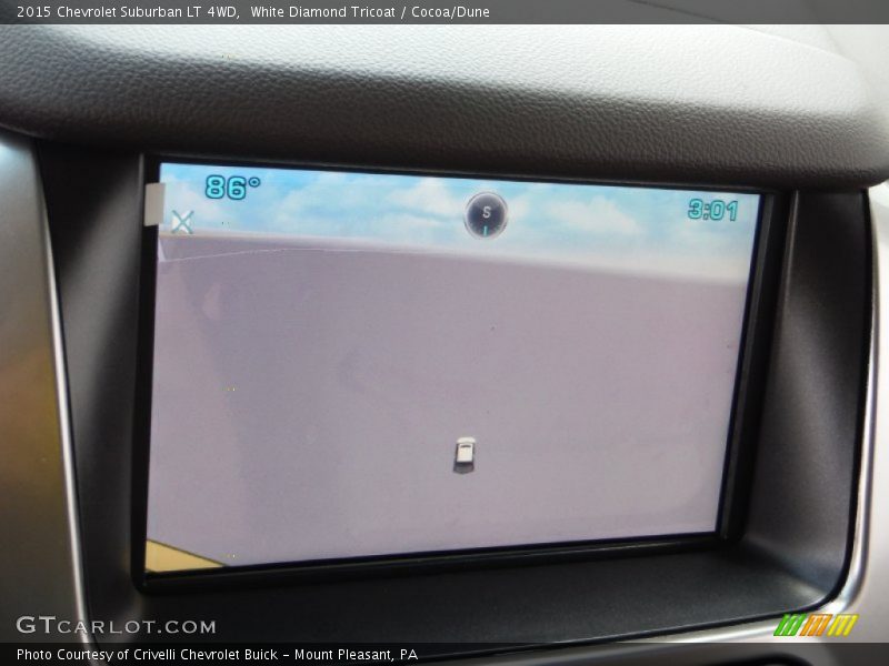 White Diamond Tricoat / Cocoa/Dune 2015 Chevrolet Suburban LT 4WD