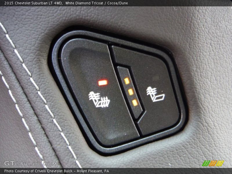 White Diamond Tricoat / Cocoa/Dune 2015 Chevrolet Suburban LT 4WD