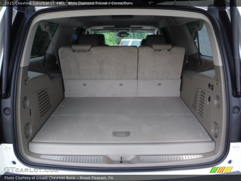 White Diamond Tricoat / Cocoa/Dune 2015 Chevrolet Suburban LT 4WD
