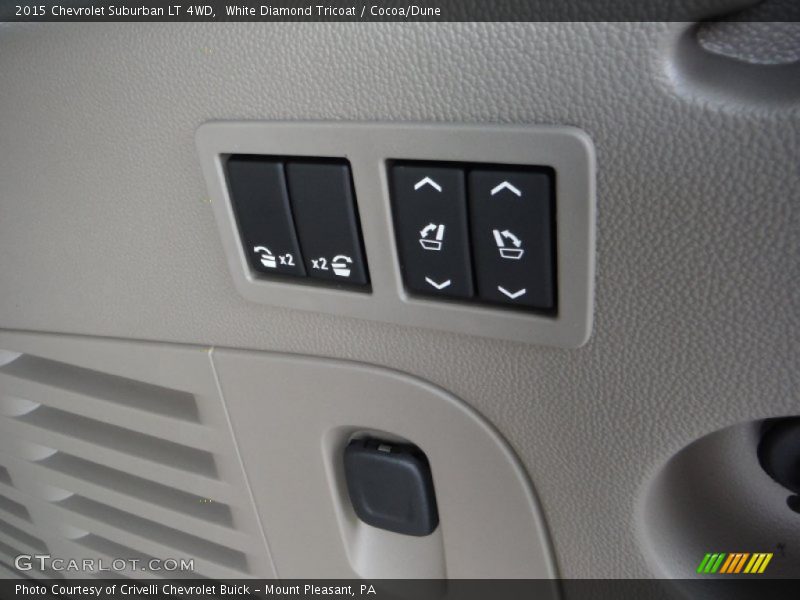 White Diamond Tricoat / Cocoa/Dune 2015 Chevrolet Suburban LT 4WD