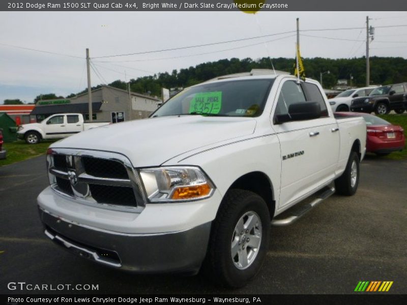 Bright White / Dark Slate Gray/Medium Graystone 2012 Dodge Ram 1500 SLT Quad Cab 4x4