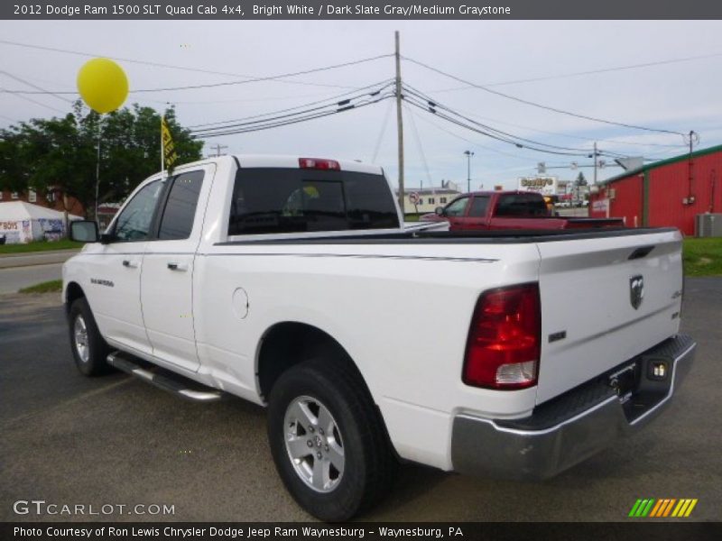 Bright White / Dark Slate Gray/Medium Graystone 2012 Dodge Ram 1500 SLT Quad Cab 4x4