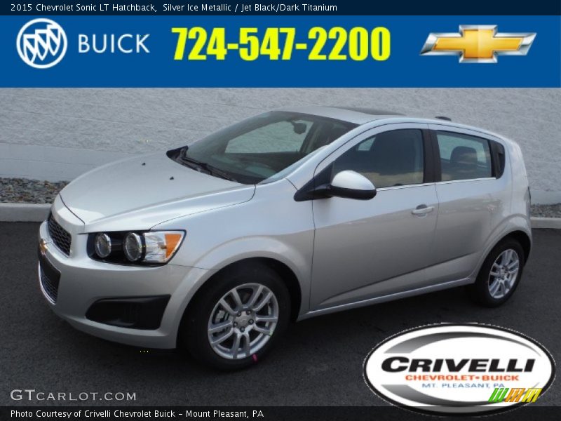Silver Ice Metallic / Jet Black/Dark Titanium 2015 Chevrolet Sonic LT Hatchback