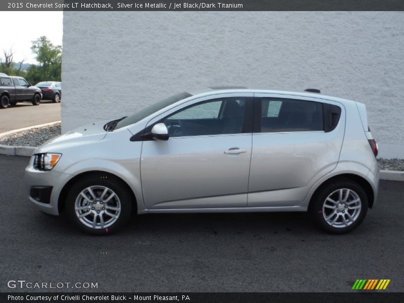 Silver Ice Metallic / Jet Black/Dark Titanium 2015 Chevrolet Sonic LT Hatchback