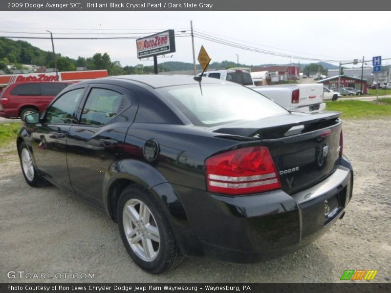 Brilliant Black Crystal Pearl / Dark Slate Gray 2009 Dodge Avenger SXT