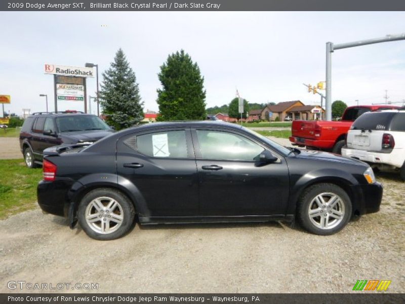 Brilliant Black Crystal Pearl / Dark Slate Gray 2009 Dodge Avenger SXT