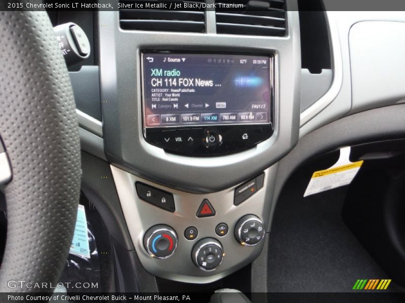 Silver Ice Metallic / Jet Black/Dark Titanium 2015 Chevrolet Sonic LT Hatchback