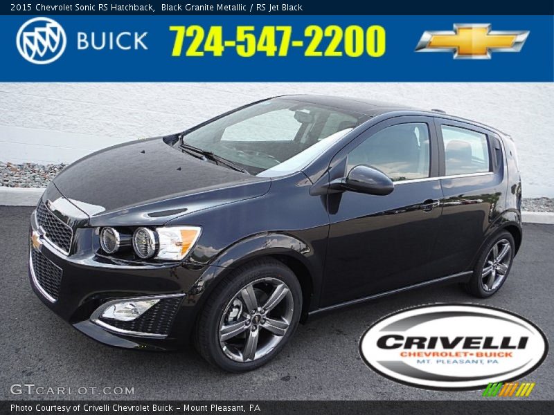 Black Granite Metallic / RS Jet Black 2015 Chevrolet Sonic RS Hatchback