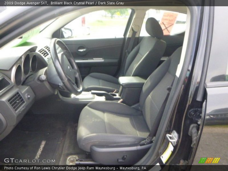 Brilliant Black Crystal Pearl / Dark Slate Gray 2009 Dodge Avenger SXT