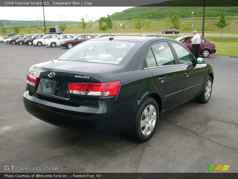 Deepwater Blue / Gray 2008 Hyundai Sonata GLS