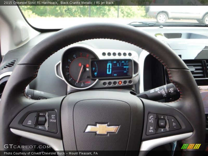 Black Granite Metallic / RS Jet Black 2015 Chevrolet Sonic RS Hatchback